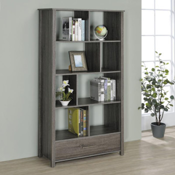 801577 Dylan Rectangular 8-shelf Bookcase