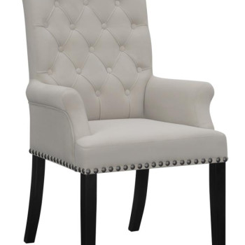 115183 Upholstered Tufted Arm Chair with Nailhead Trim