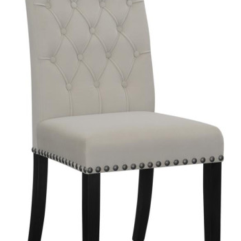 115182 Upholstered Tufted Side Chairs with Nailhead Trim