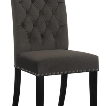 115172 Upholstered Tufted Side Chairs with Nailhead Trim