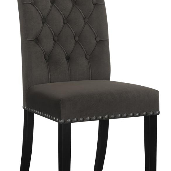115172 Upholstered Tufted Side Chairs with Nailhead Trim
