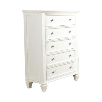 201305 Sandy Beach 5-Drawer Rectangular Chest White