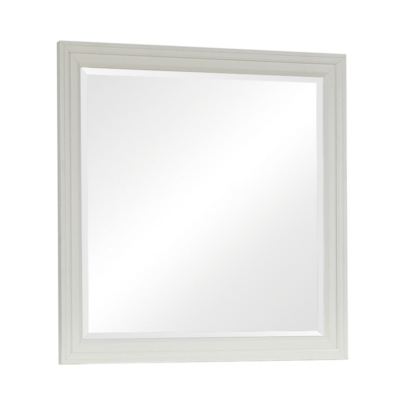 201304 Sandy Beach Rectangular Mirror White