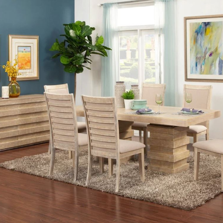 8470-01-7PC 7PC SETS Chiclayo Dining Table + 6 Side Chairs