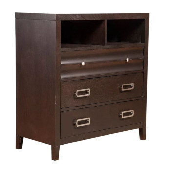 1788-11 Legacy Media Chest, Black Cherry