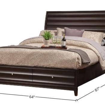 1788-01Q Legacy Queen Bed, Black Cherry