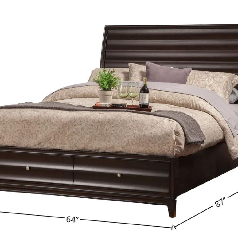 1788-08F Legacy Full Bed, Black Cherry