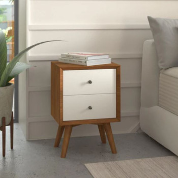 999-02 Flynn Nightstand, Acorn/White
