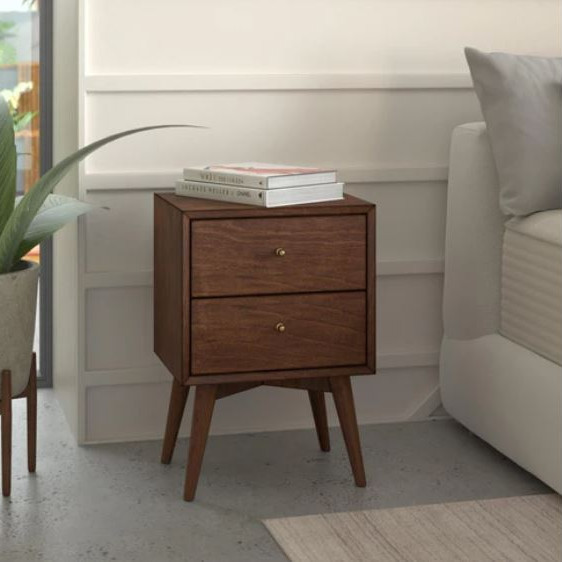 966WAL-02 Flynn Nightstand, Walnut
