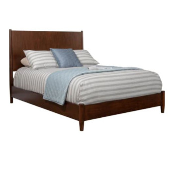 966WAL-01Q Flynn Panel Bed, Walnut