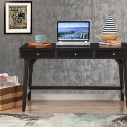 966BLK-66 Flynn Large Desk, Black