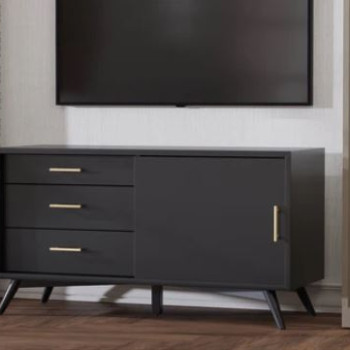 966BLK-15 Flynn Small TV Console, Black