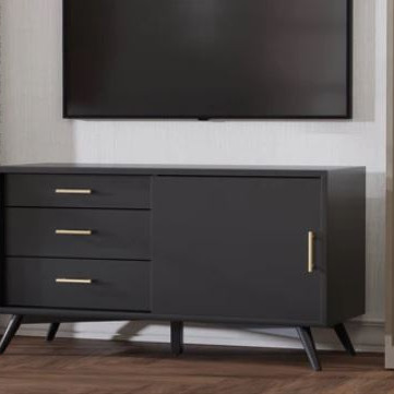 966BLK-15 Flynn Small TV Console, Black