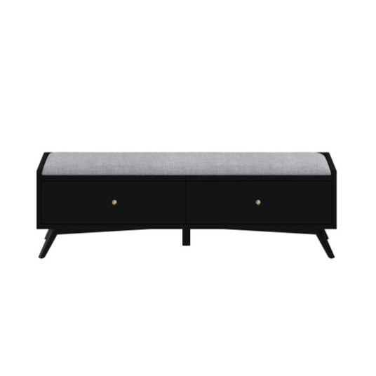966BLK-12 Flynn Bench, Black