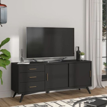 966BLK-10 Flynn Large TV Console, Black