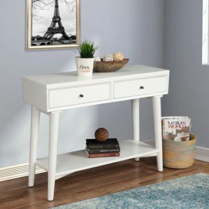 966-W-63 Flynn Console Table, White