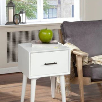 966-W-62 Flynn End Table, White