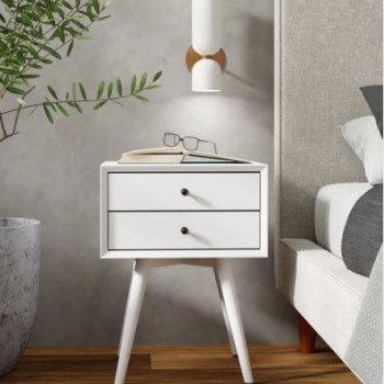 966-W-32 Flynn Small Nightstand, White