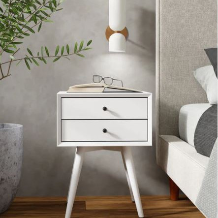 966-W-32 Flynn Small Nightstand, White