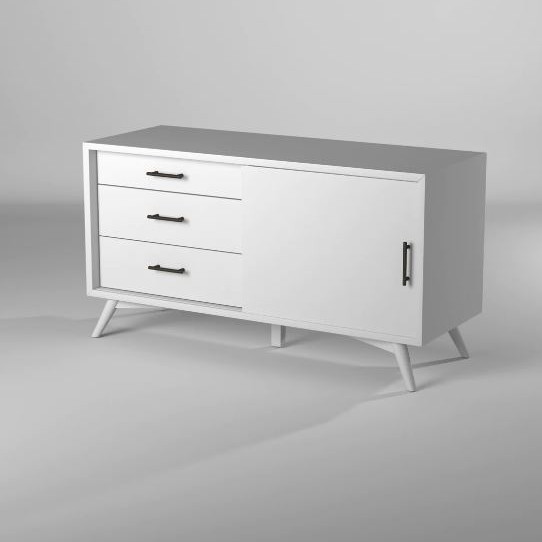 966-W-15 Flynn Small TV Console, White
