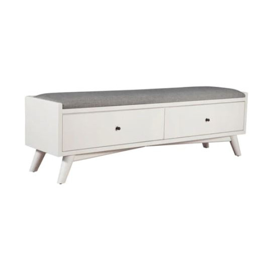 966-W-12 Flynn Bench, White