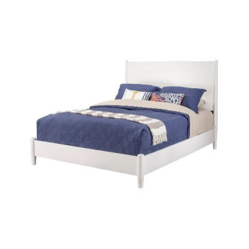 766-W-01Q Flynn Platform Bed, White