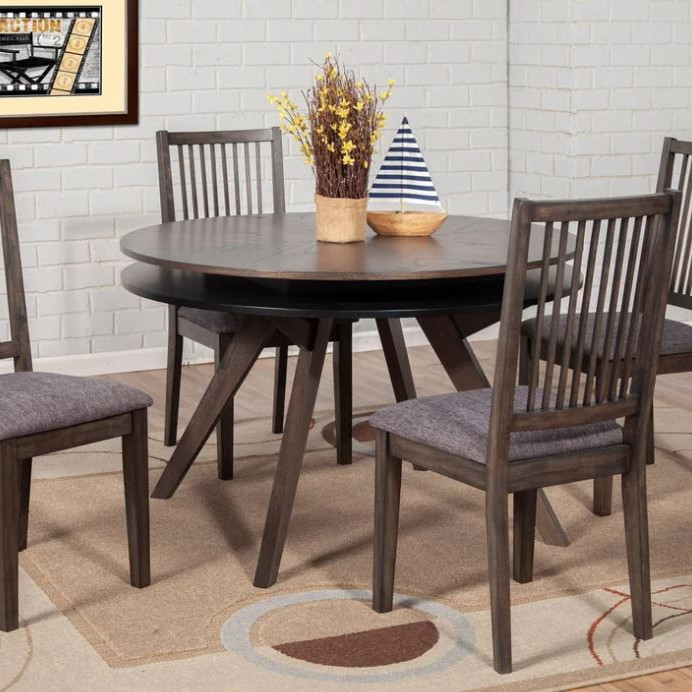 5164-03-5PC 5PC SETS Lennox Round Dining Table + 4 Side Chairs