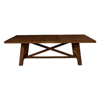 4068-01 Newberry Rectangular Dining Table, Medium Brown