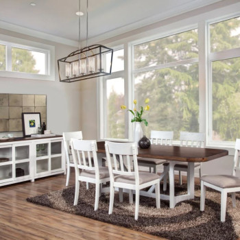 3737-01-7PC 7PC SETS Donham Two Tone Dining Table + 6 Chairs