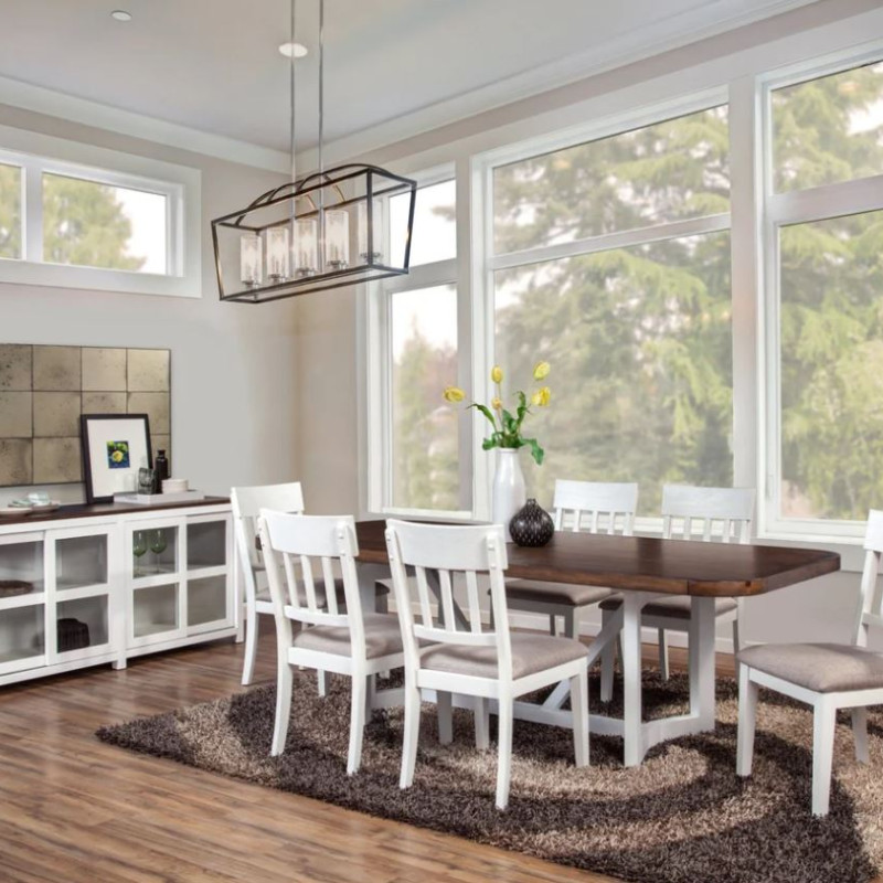 3737-01-7PC 7PC SETS Donham Two Tone Dining Table + 6 Chairs