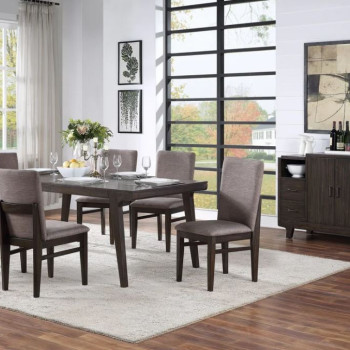 3315-01-7PC 7PC SETS Olejo Dining Table, Chocolate