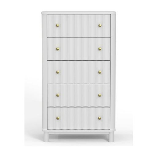 2090-05 Stapleton Five Drawer Chest, White