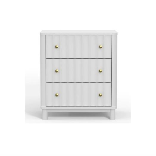 2090-04 Stapleton Three Drawer Small Chest, White