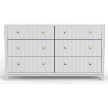 2090-03 Stapleton Six Drawer Dresser, White