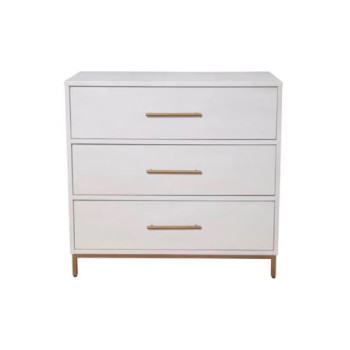 2010-04 Madelyn Three Drawer Small Chest, White