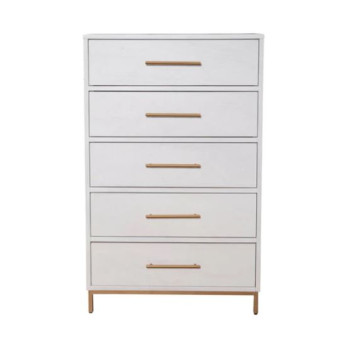 2010-05 Madelyn Five Drawer Chest, White