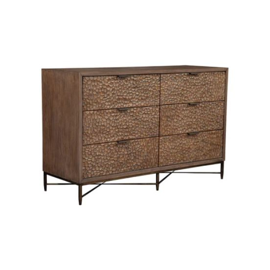1859-03 Brown Pearl Dresser, Brown Bronze