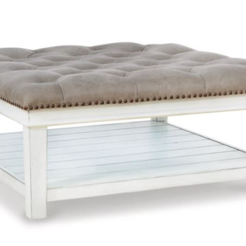 T937-21 Kanwyn UPH Ottoman Cocktail Table