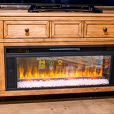 W655-68 Sharlance XL TV Stand w/Fireplace Option