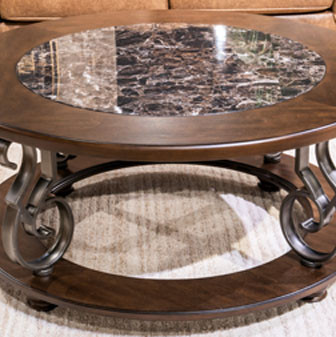 T623-8 Frallyn Round Cocktail Table