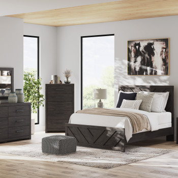 B3789B4-4PC 4PC SETS Prendonea Queen Panel Bed