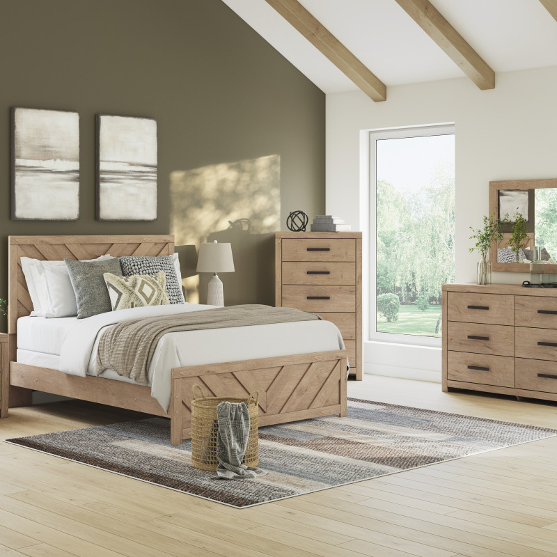 B3787B3-4PC 4PC SETS Sanginlane Full Panel Bed