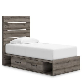 B2405B18 Graystorm Twin Panel Storage Bed