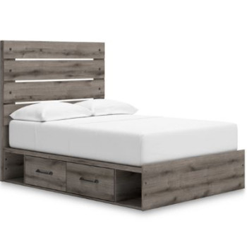 B2405B17 Graystorm Full Panel Bed with Storage