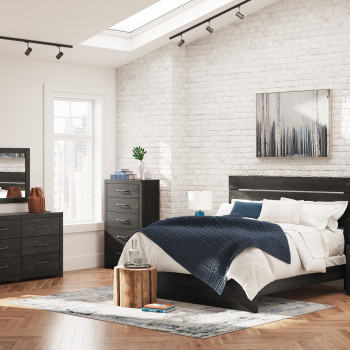 B2108B2-4PC 4PC SETS Hollivern Queen Panel Bed