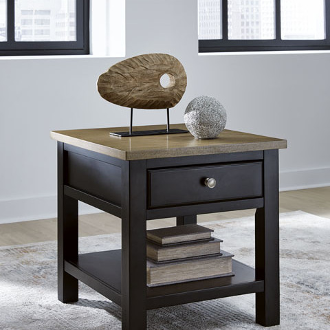 T734-3 Drazmine Rectangular End Table