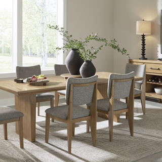 D833-35-01(06) 7PC SETS Sherbana RECT Dining Room EXT Table + 6 Chairs