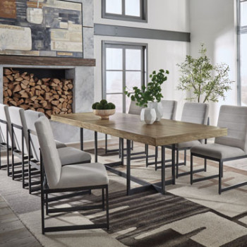 D622-35-01(8) 9PC SETS Tomtyn RECT Dining Room EXT Table + 8 Chairs