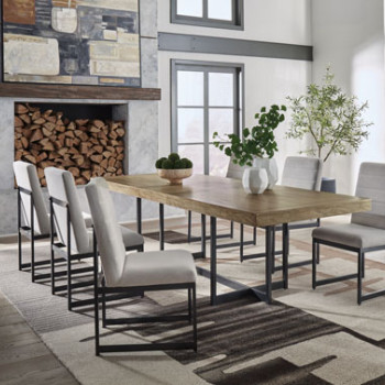 D622-35-01(6) 7PC SETS Tomtyn RECT Dining Room EXT Table + 6 Chairs