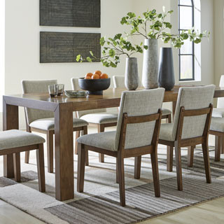 D496-25-01(8) 9PC SETS Kraeburn Rectangular Dining Room Table + 8 Chairs